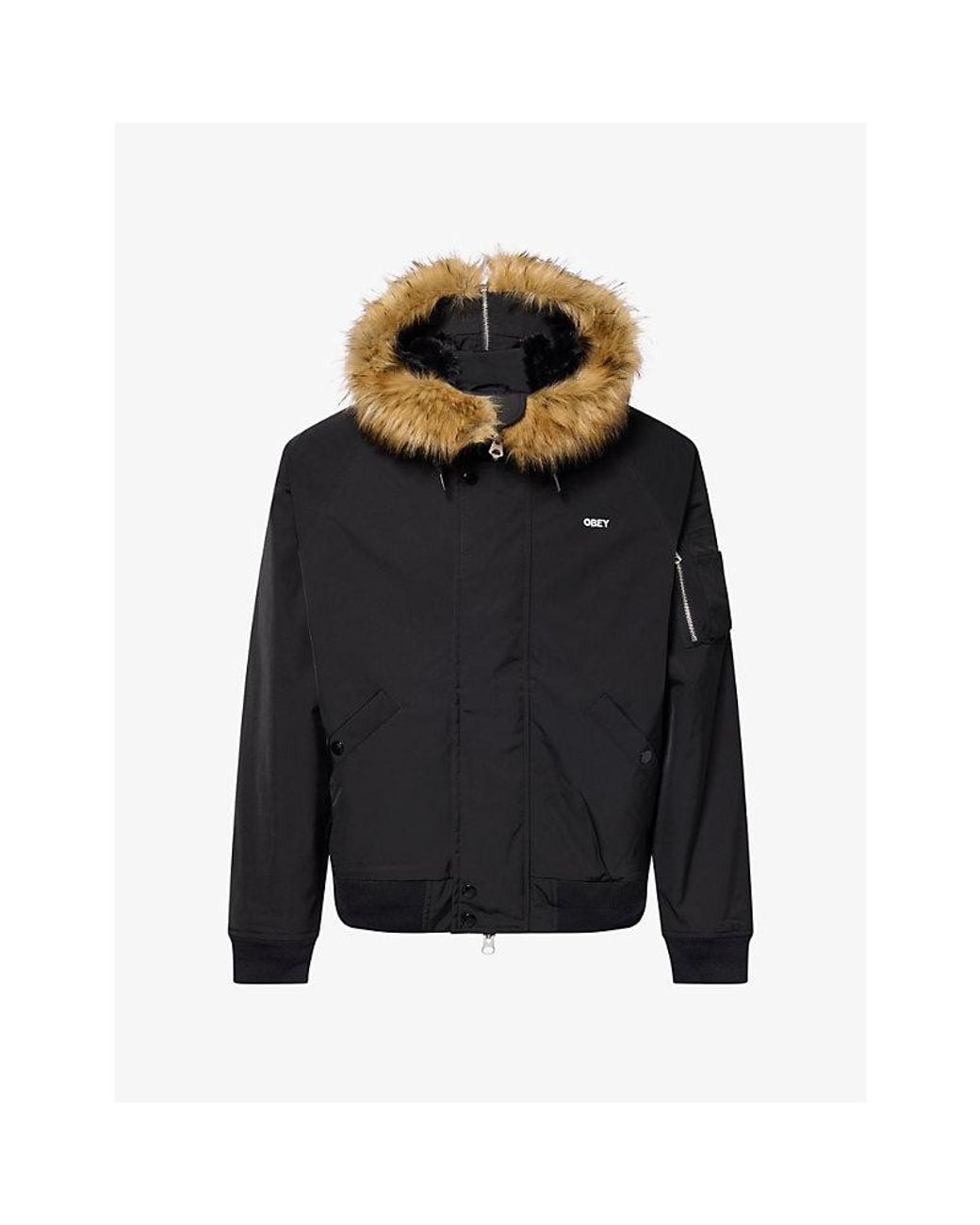 Obey Black N-2B Shell Jacket for men