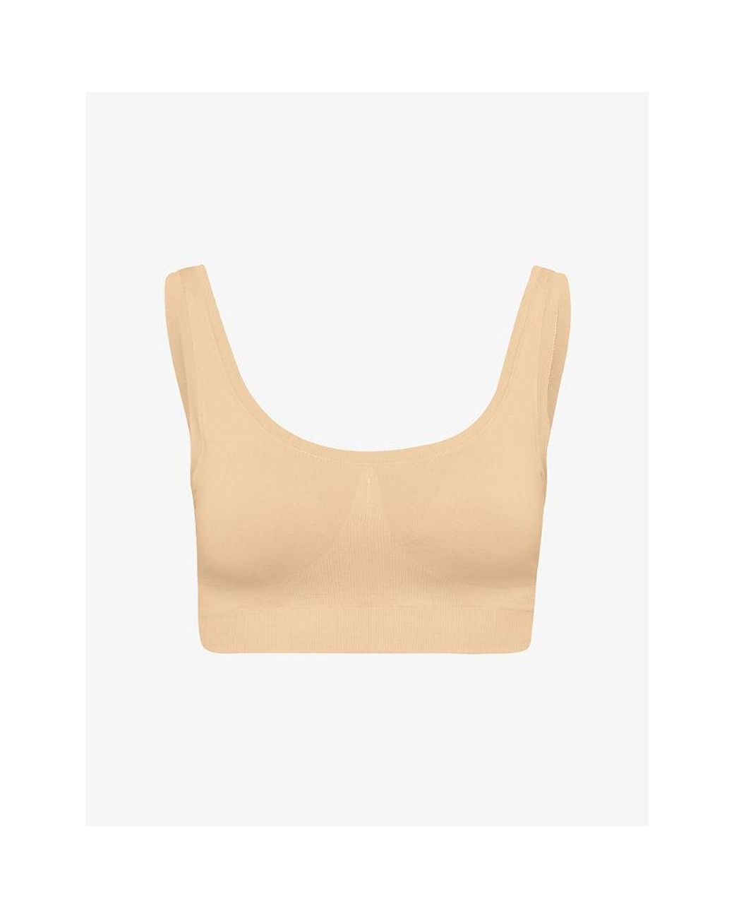 Hanro White Touch Feeling Padded Crop Stretch-Woven Top