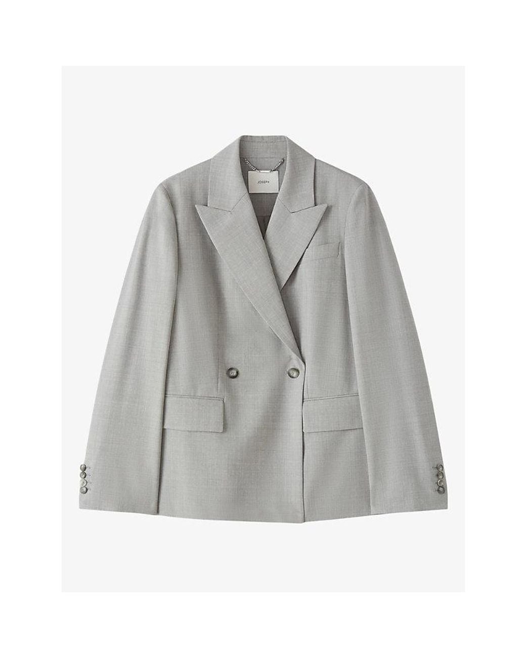 Joseph Gray Dana Peak-Lapel Stretch-Wool Blazer