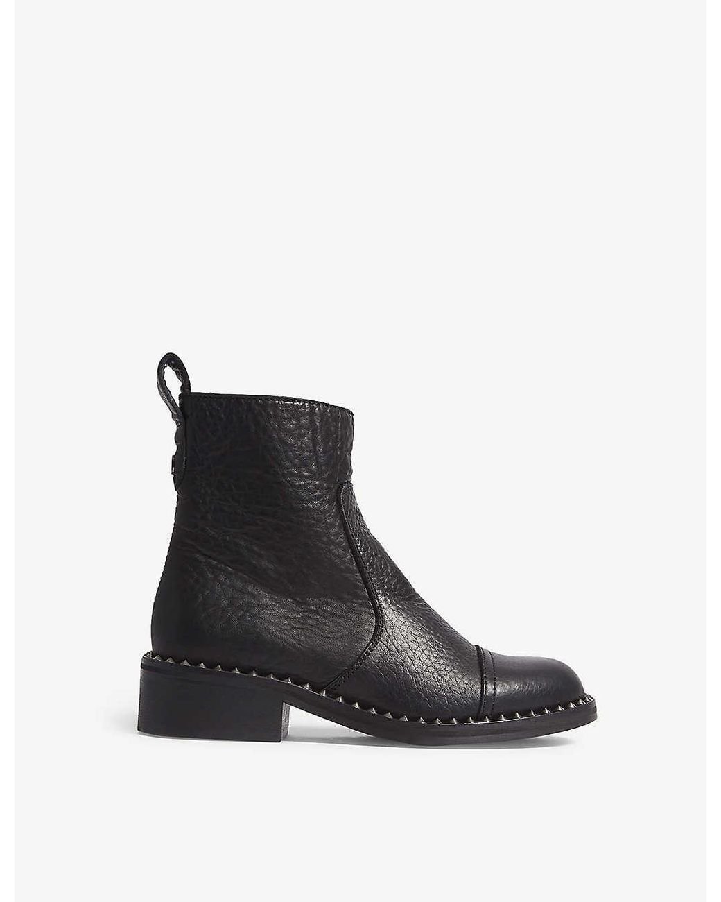Zadig & Voltaire Empress Clous Studded Leather Ankle Boots in Black Lyst