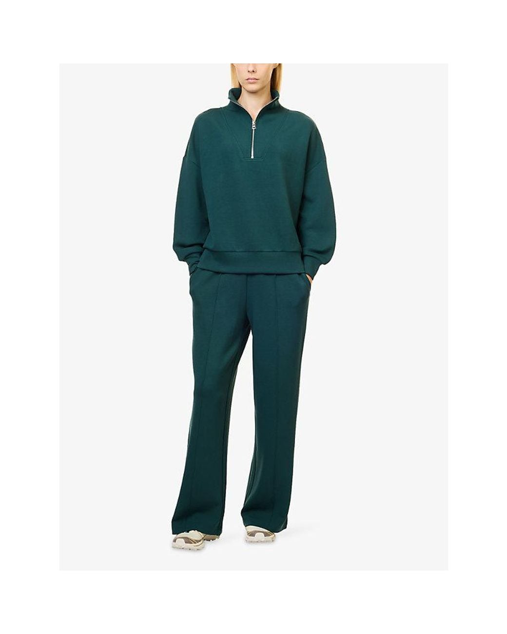 Varley Green Hawley Half-Zip Jersey Sweatshirt