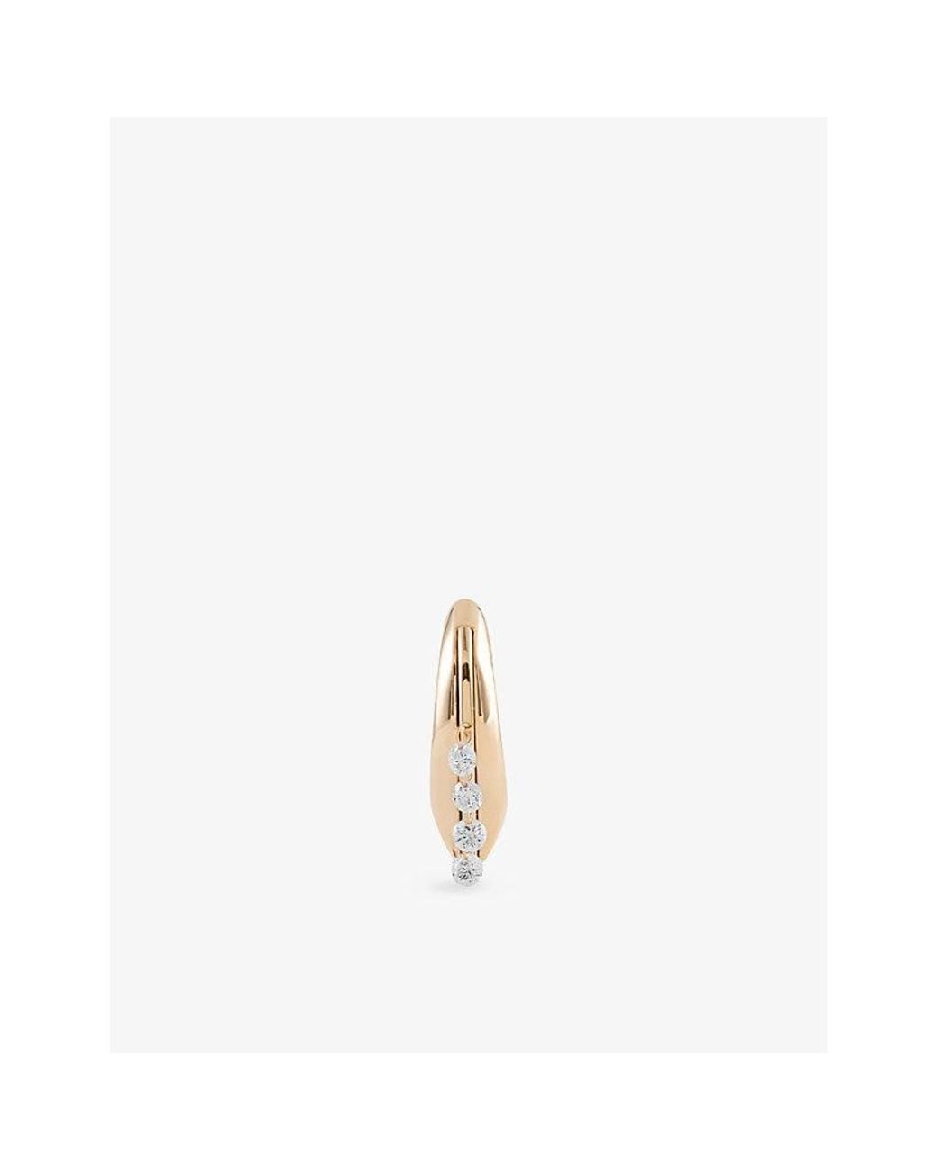 Kismet by Milka White Flare 0.21Ct Diamond Huggie Earring