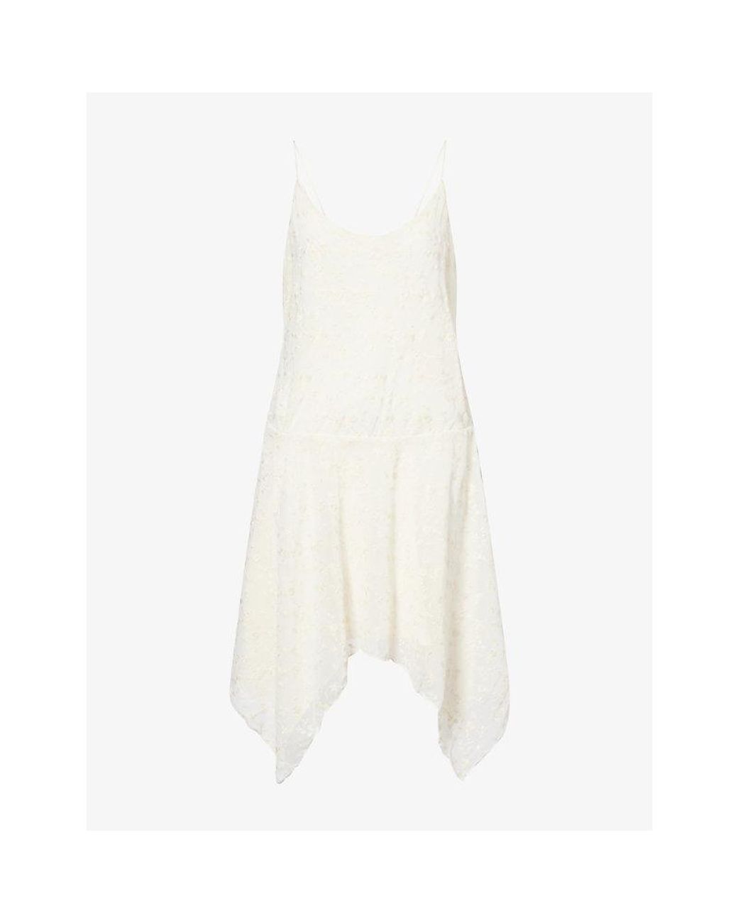 Reformation White Jessamy Embroidered Woven Midi Dress