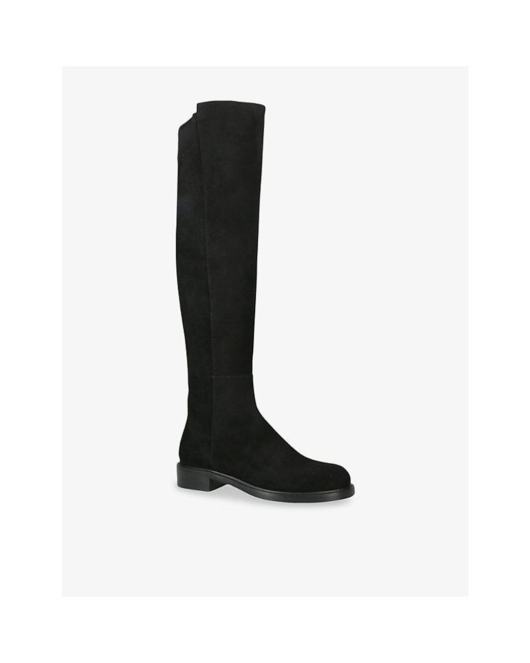 Stuart Weitzman Black 5050 Suede Over-The-Knee Boots