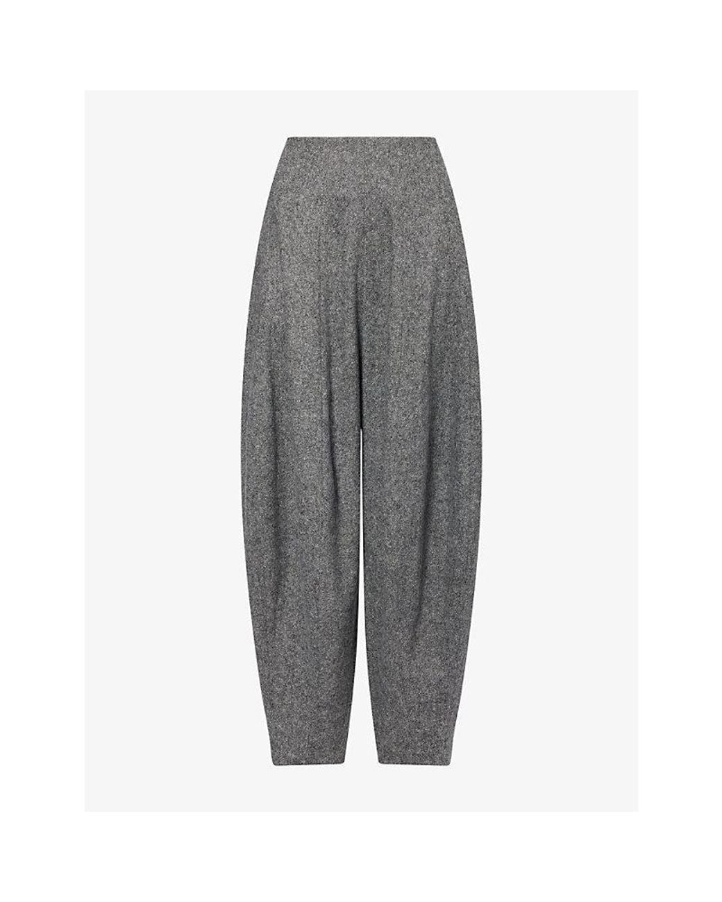 Ashlyn Gray Blaine Wool-Blend Trousers