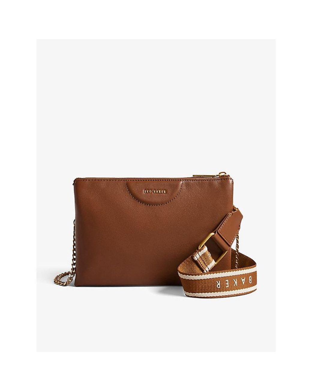 Ted Baker Esille Leather Crossbody Bag in Brown Lyst