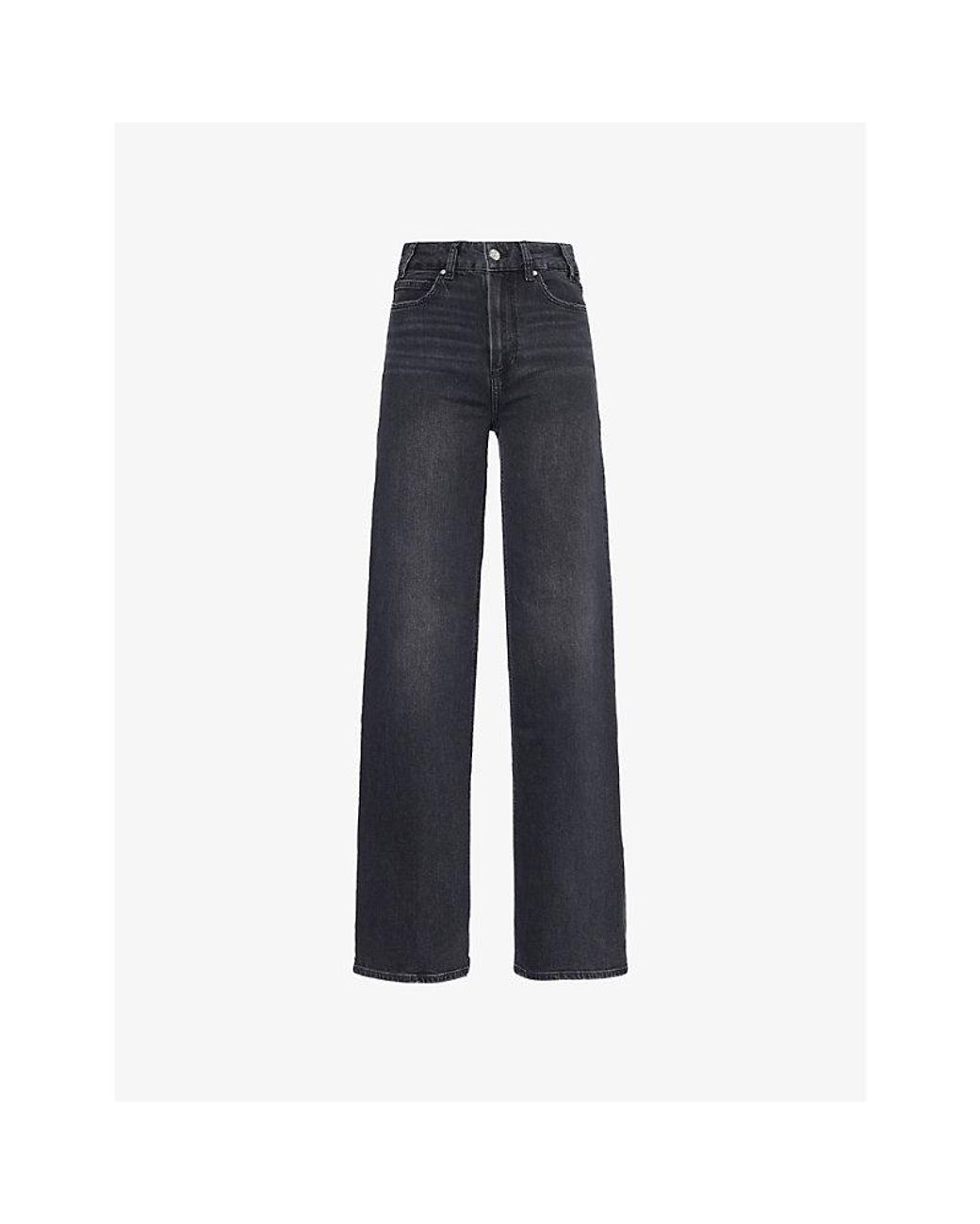 PAIGE Blue Sasha 32' Wide-Leg Denim Jeans
