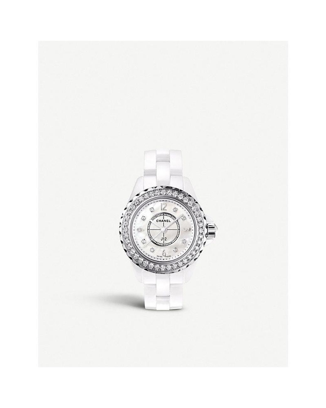 Chanel H2572 J12 29mm Diamonds High-tech Ceramic, Mother-of-pearl