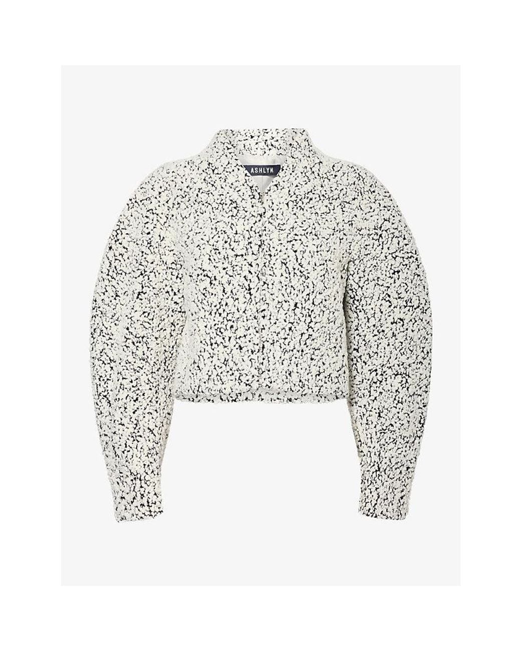 Ashlyn White Mila Short Bouclé Jacket