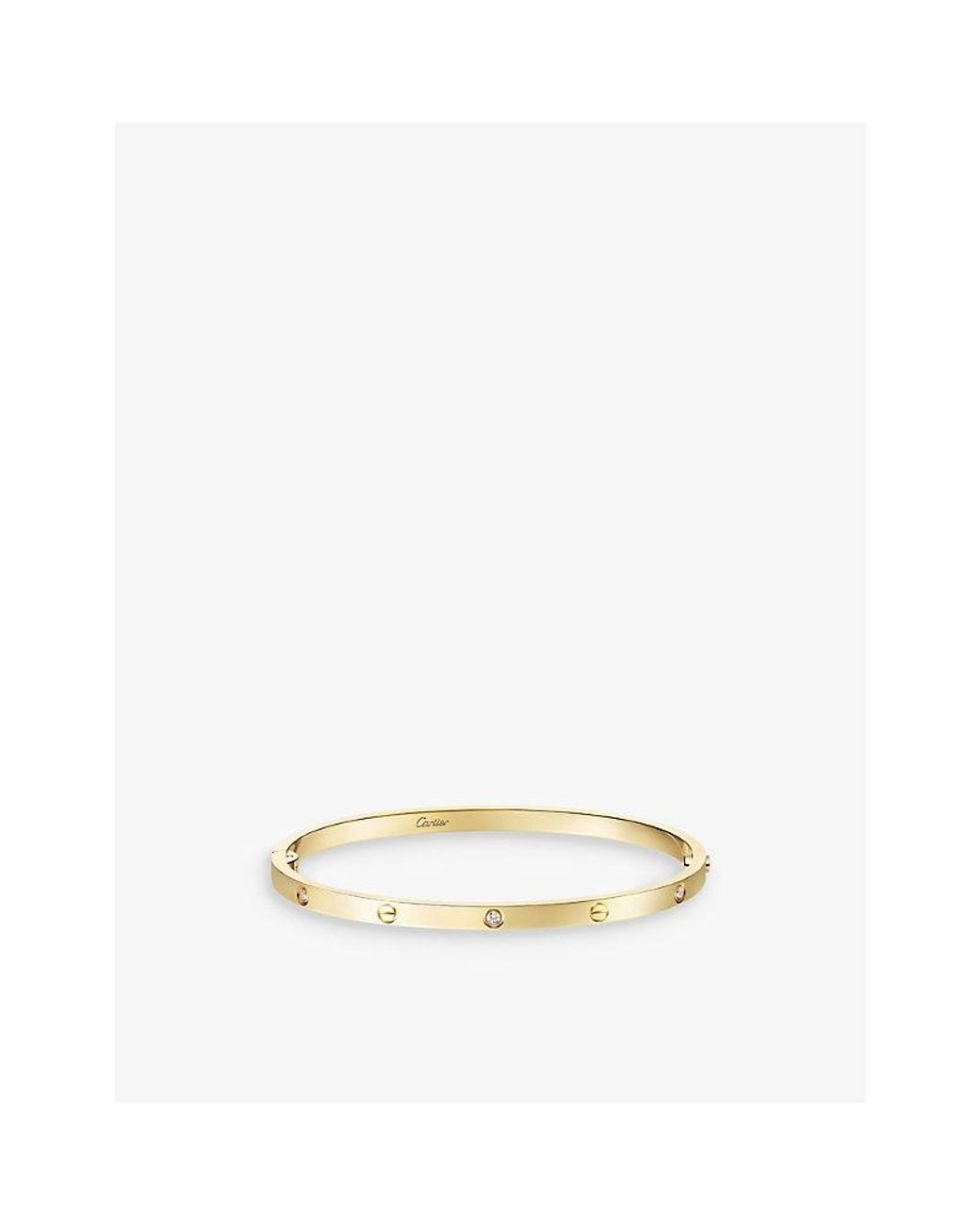 Cartier Natural Love Small 18Ct- And 0.15Ct Diamond Bracelet