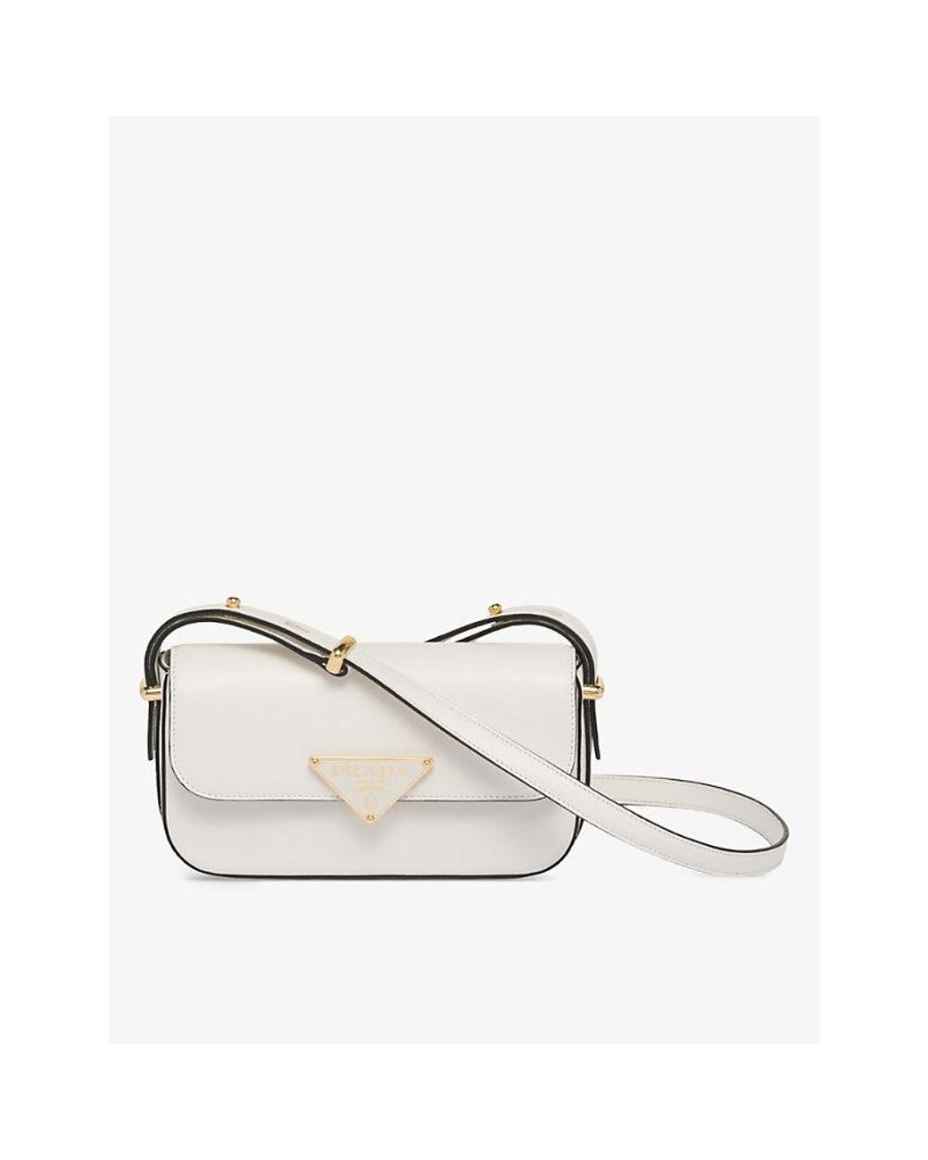 Prada logo shop plaque crossbody bag