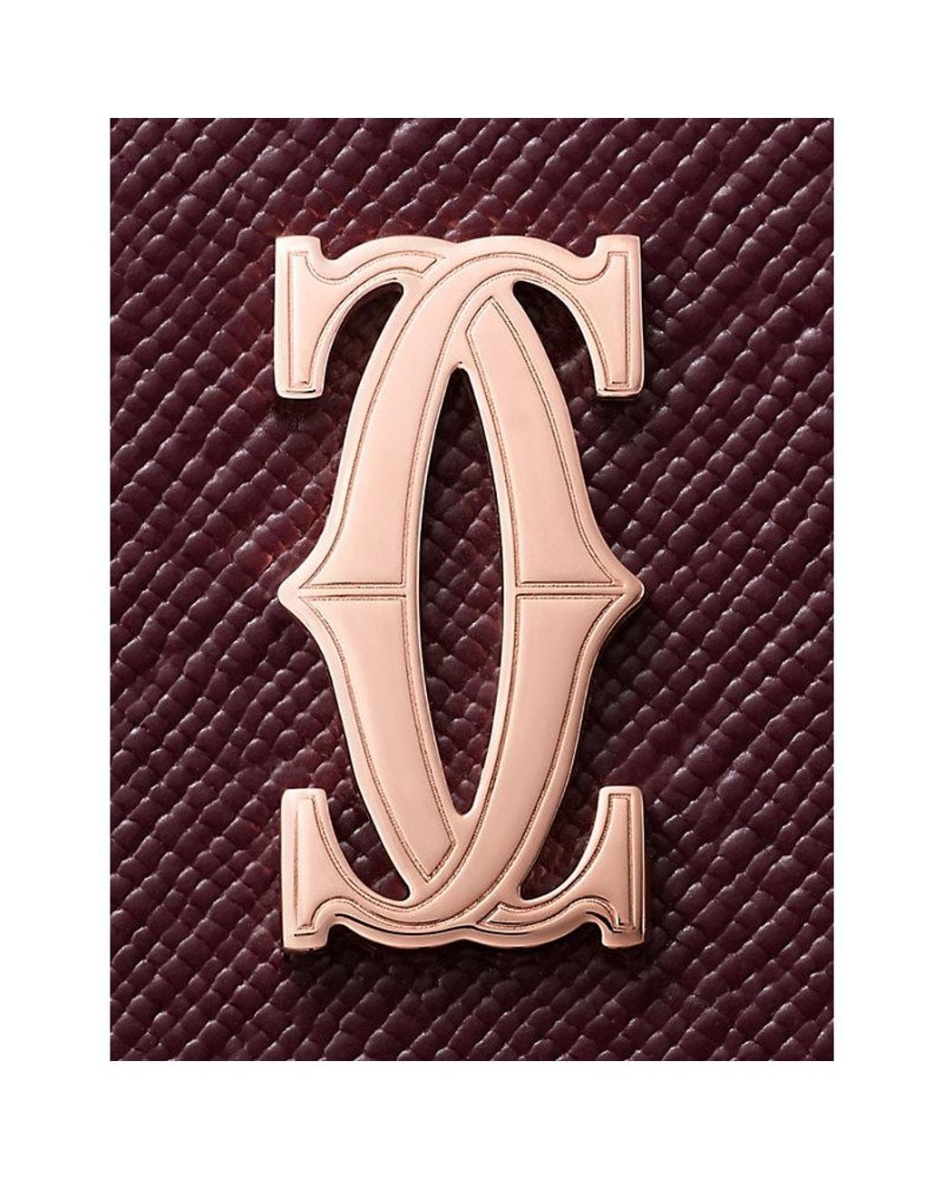 Cartier Purple C De Mini Leather Wallet