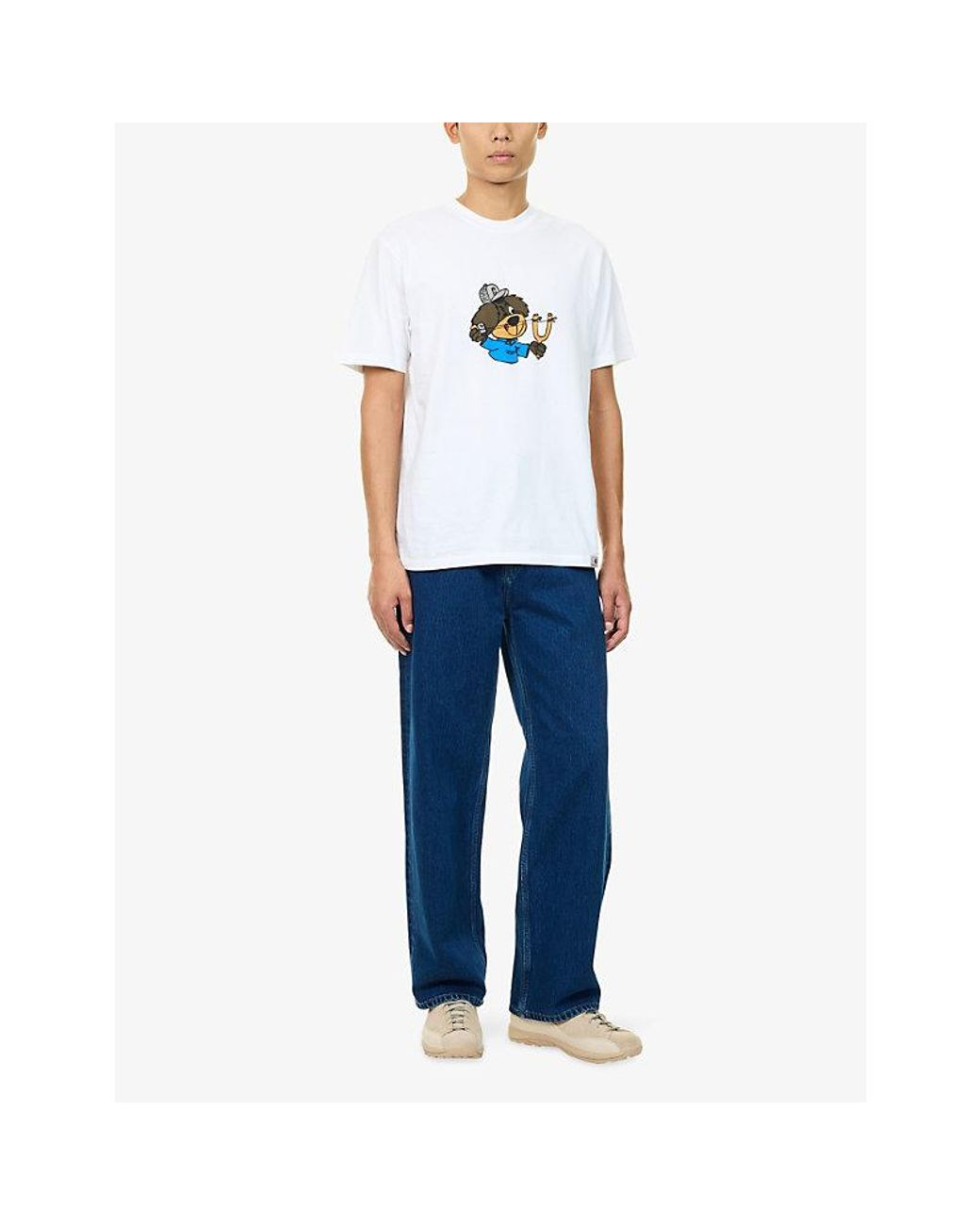 Carhartt White Slingshot Short-Sleeve Cotton T-Shirt for men