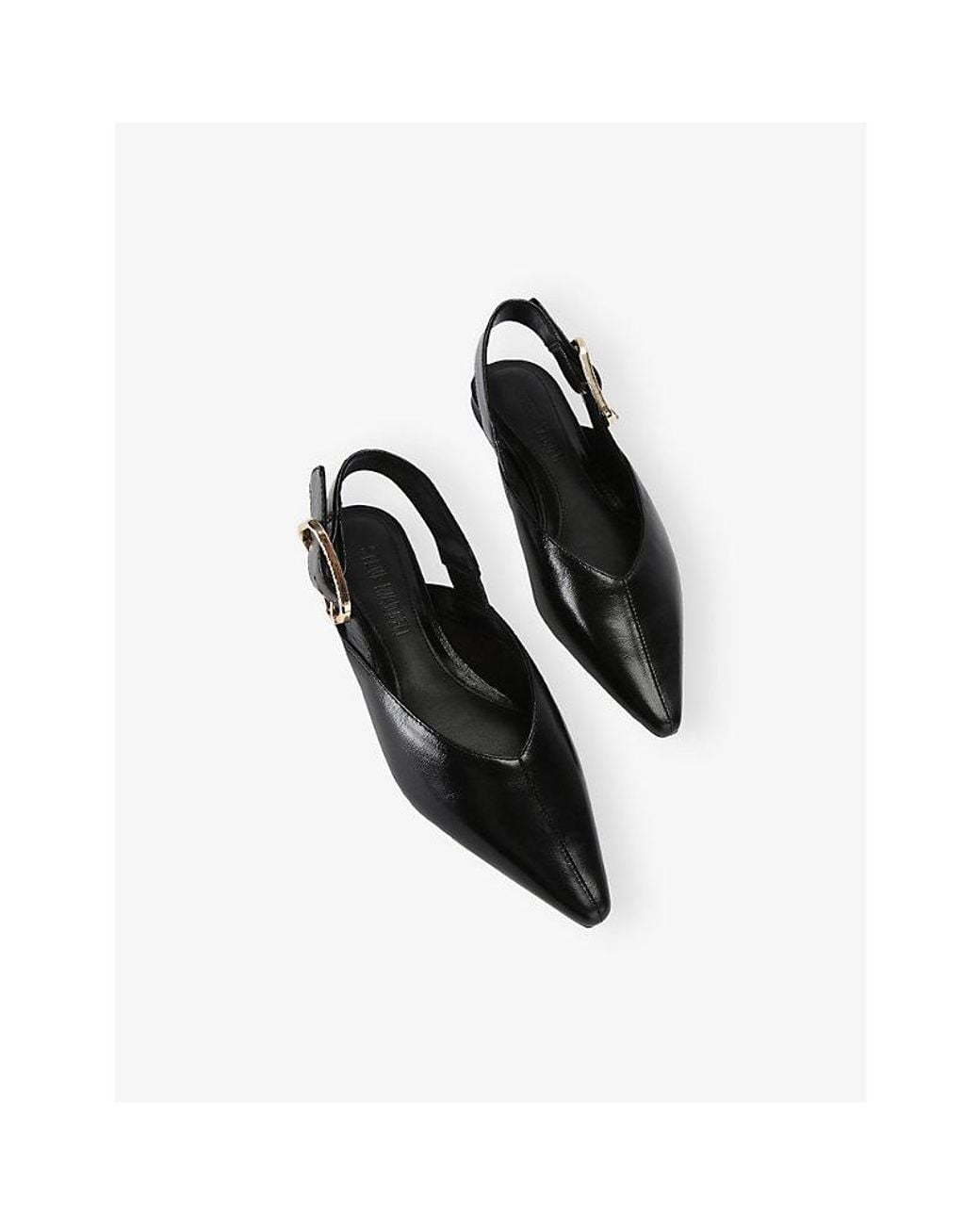 Steve Madden Black Sianna Leather Flats