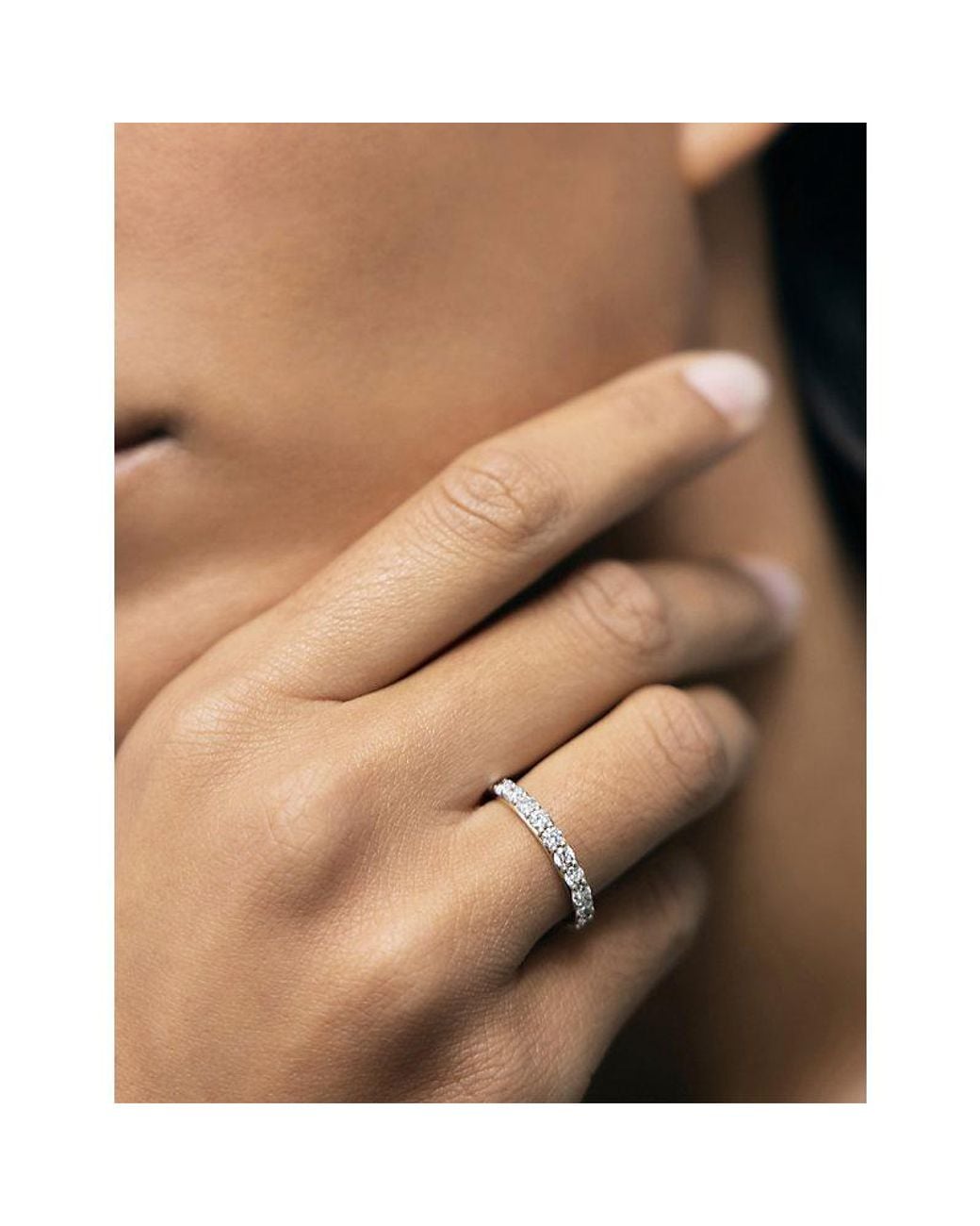 Monica Vinader Metallic Eternity 14Ct And 1.32Ct Lab Grown Diamond Ring