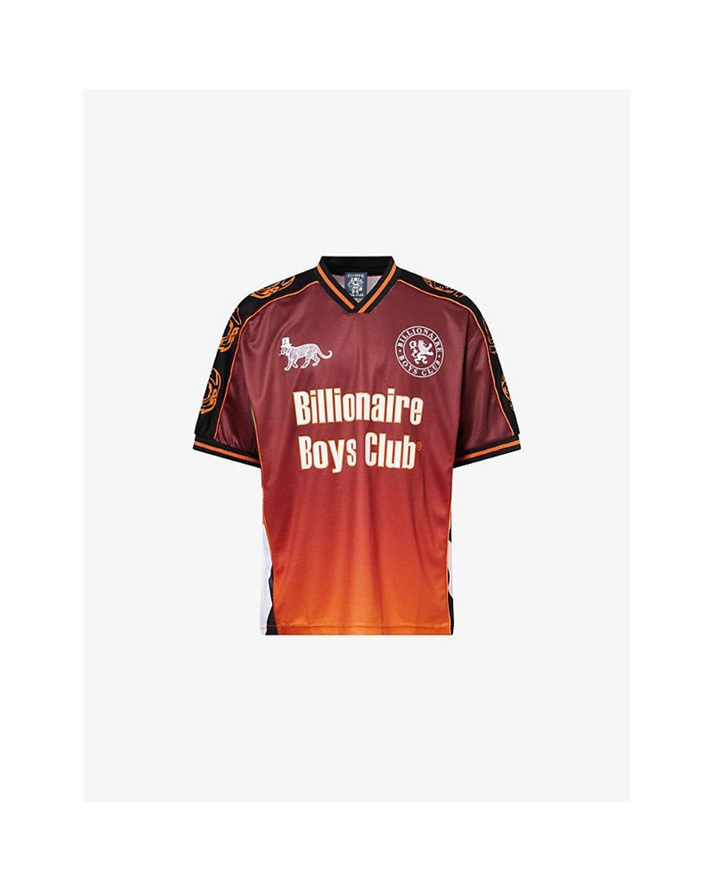 BBCICECREAM Red Logo-Print Panelled Jersey Football Shirt for men