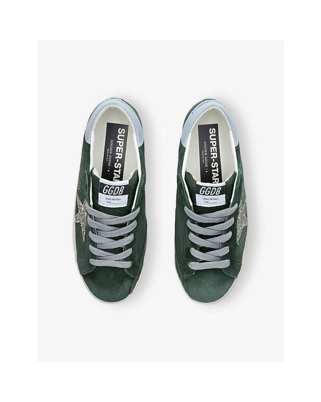 Golden Goose Deluxe Brand Green Superstar Suede Low-Top Trainers