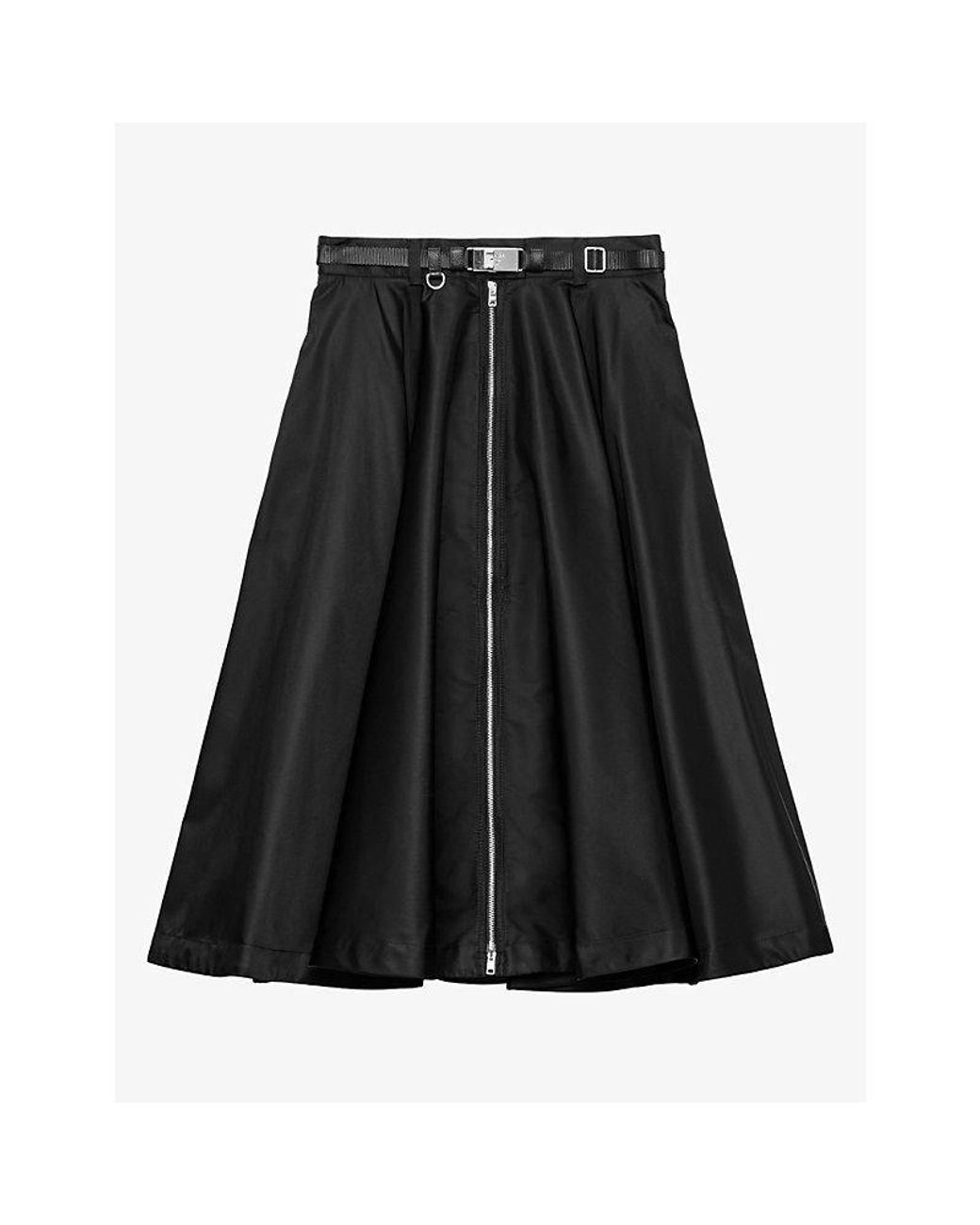 Prada Black Re-Nylon Midi Skirt