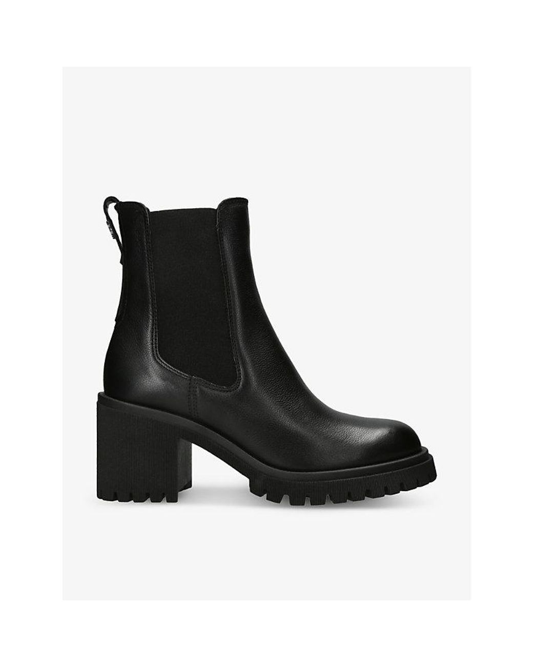 Carvela Kurt Geiger Black Carvela Ankle Boots Heel Leather Mega