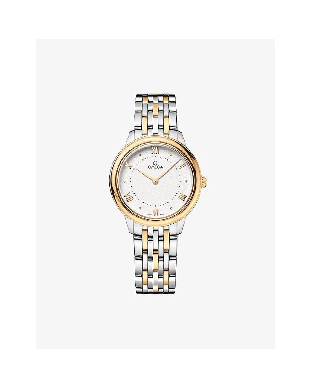 Omega Metallic De Ville Prestige Stainless-Steel And 18Ct- Quartz Watch 30Mm for men