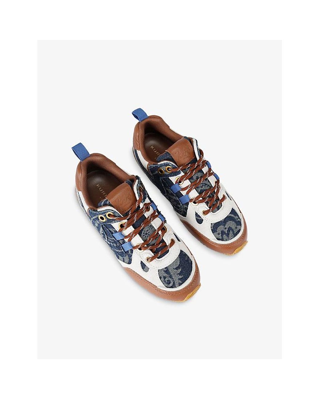 Kurt Geiger Blue K Slim Denim Trainers