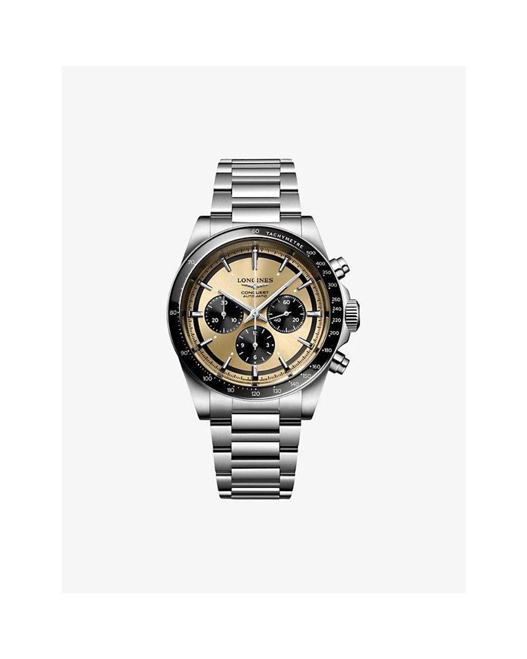 Longines Metallic L3.835.4.32.6 Conquest Chronograph Stainless-Steel Automatic Watch
