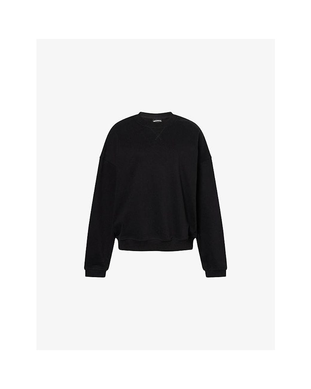Ru & Rocka Black Travel Brand-Logo Cotton Sweatshirt