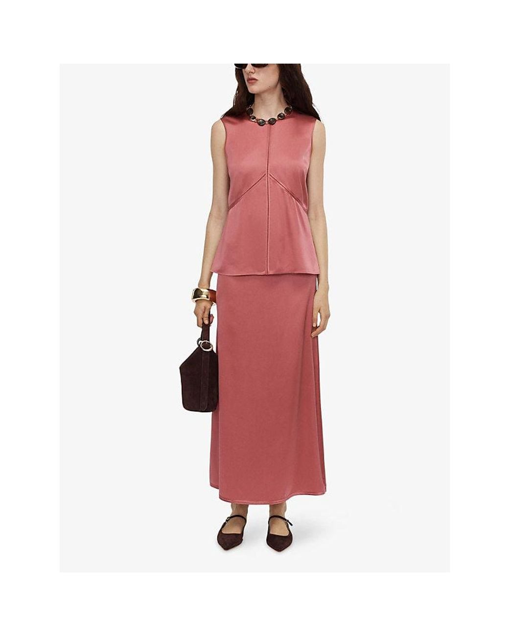 Joseph Pink Hebe Silk Tank Top