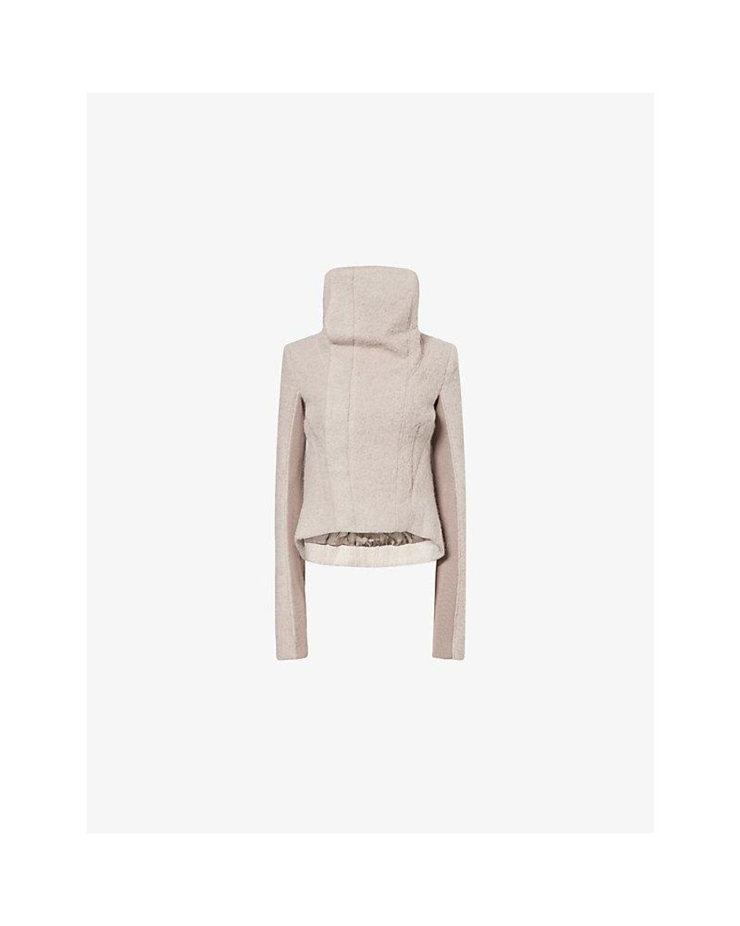 Rick Owens Natural Naska Buttoned Wool-Blend Jacket