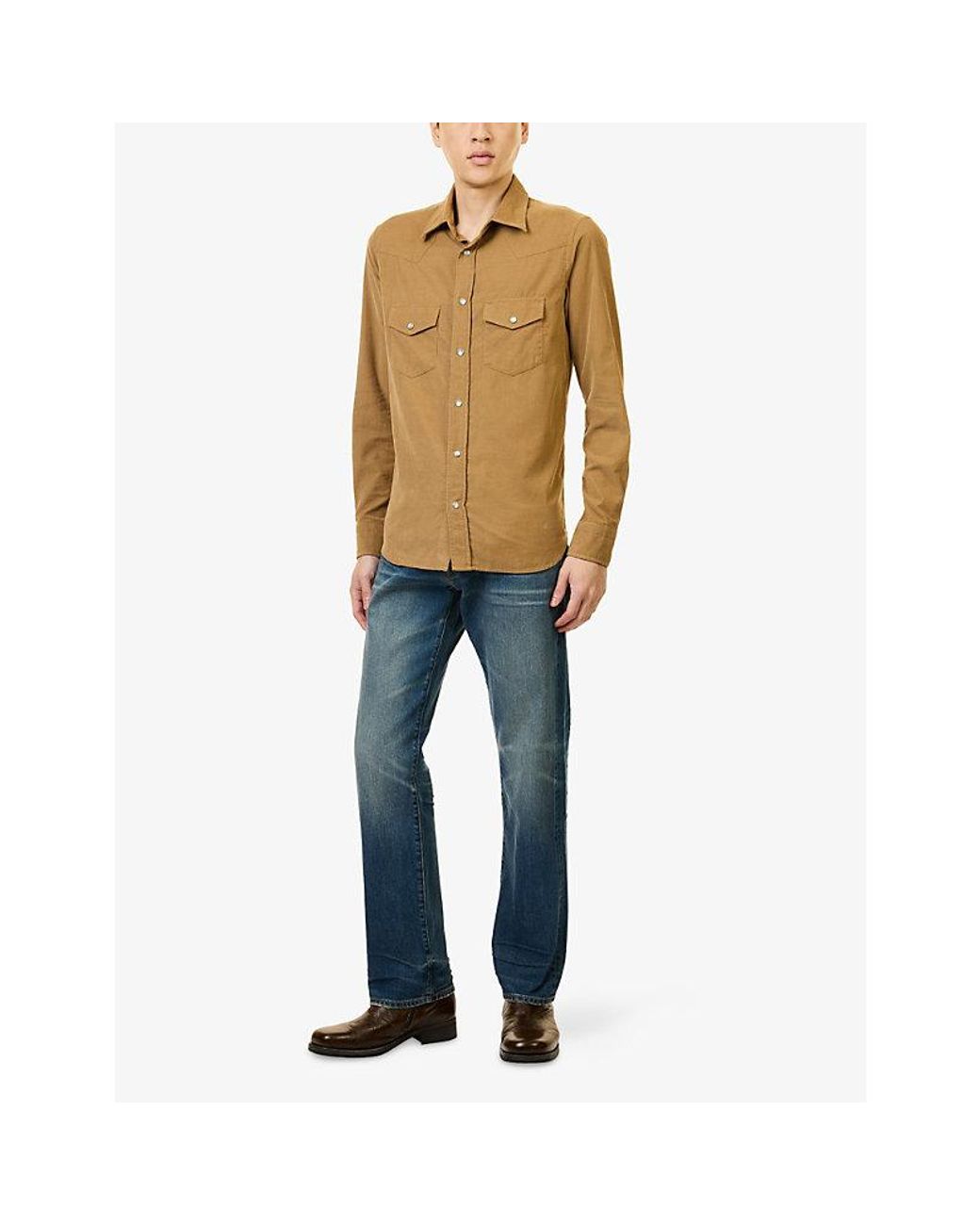Tom Ford Blue Selvedge Straight-Leg Denim Jeans for men