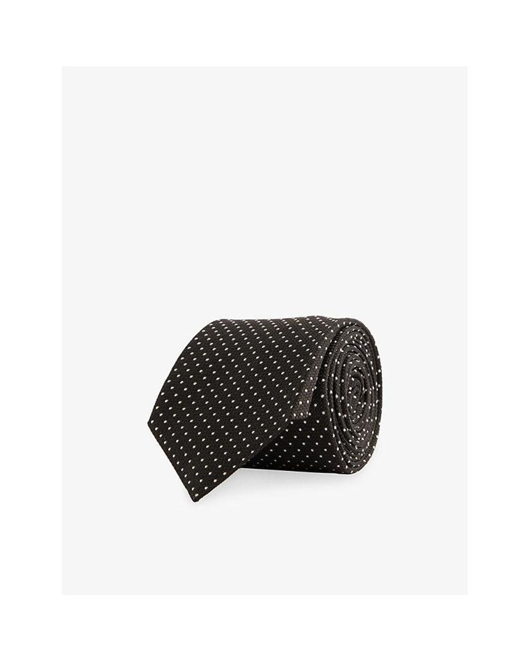 Tom Ford Black Dot-Print Silk Tie for men