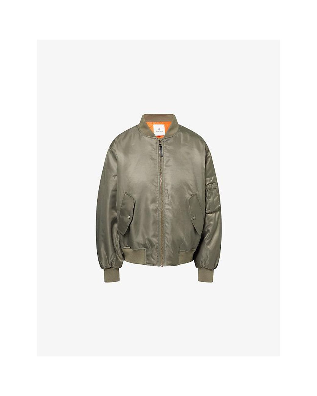 Anine Bing Green Leon Relaxed-Fit Woven Bomber Jacket