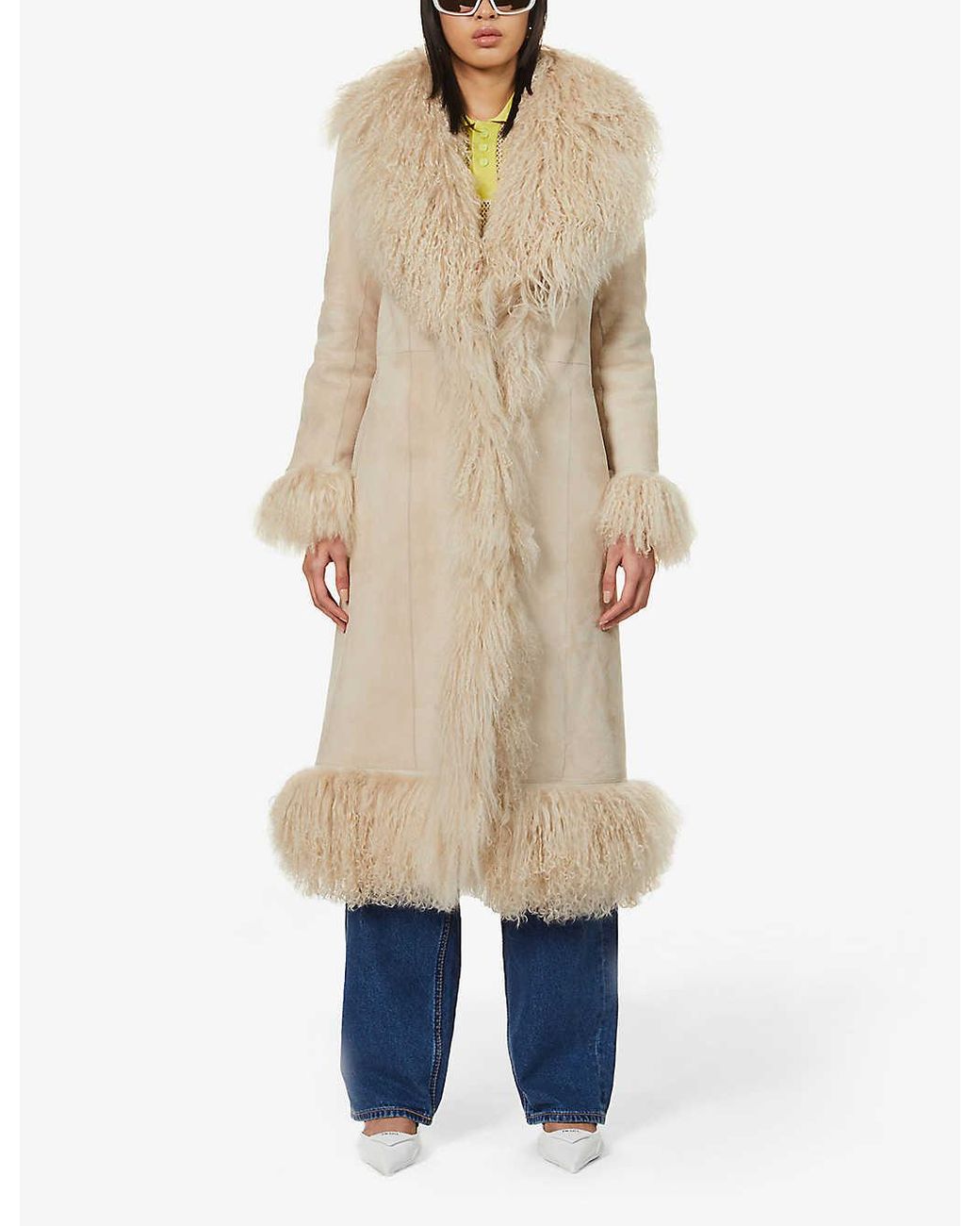 suede and shearling coat