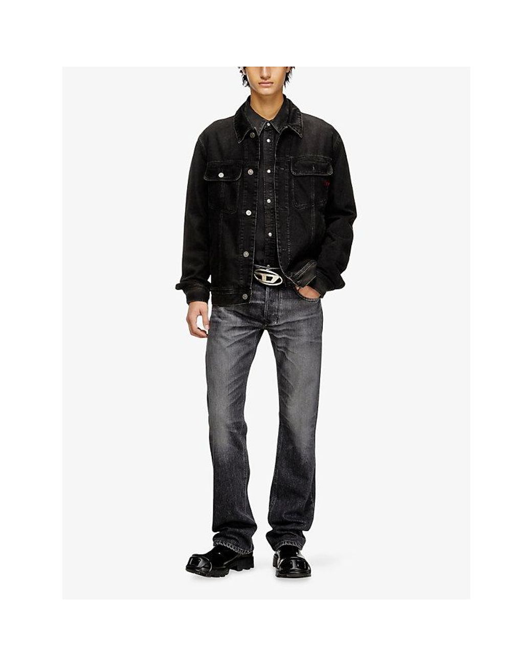 DIESEL Gray 1985 Larkee 09N49 Relaxed-Fit Denim Jeans for men