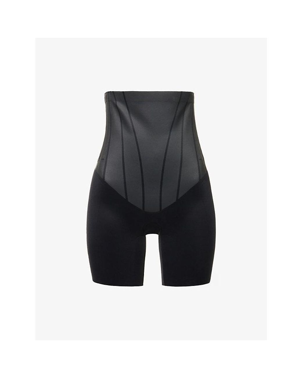 Spanx Gray Contour High-Rise Mid-Thigh Shorts