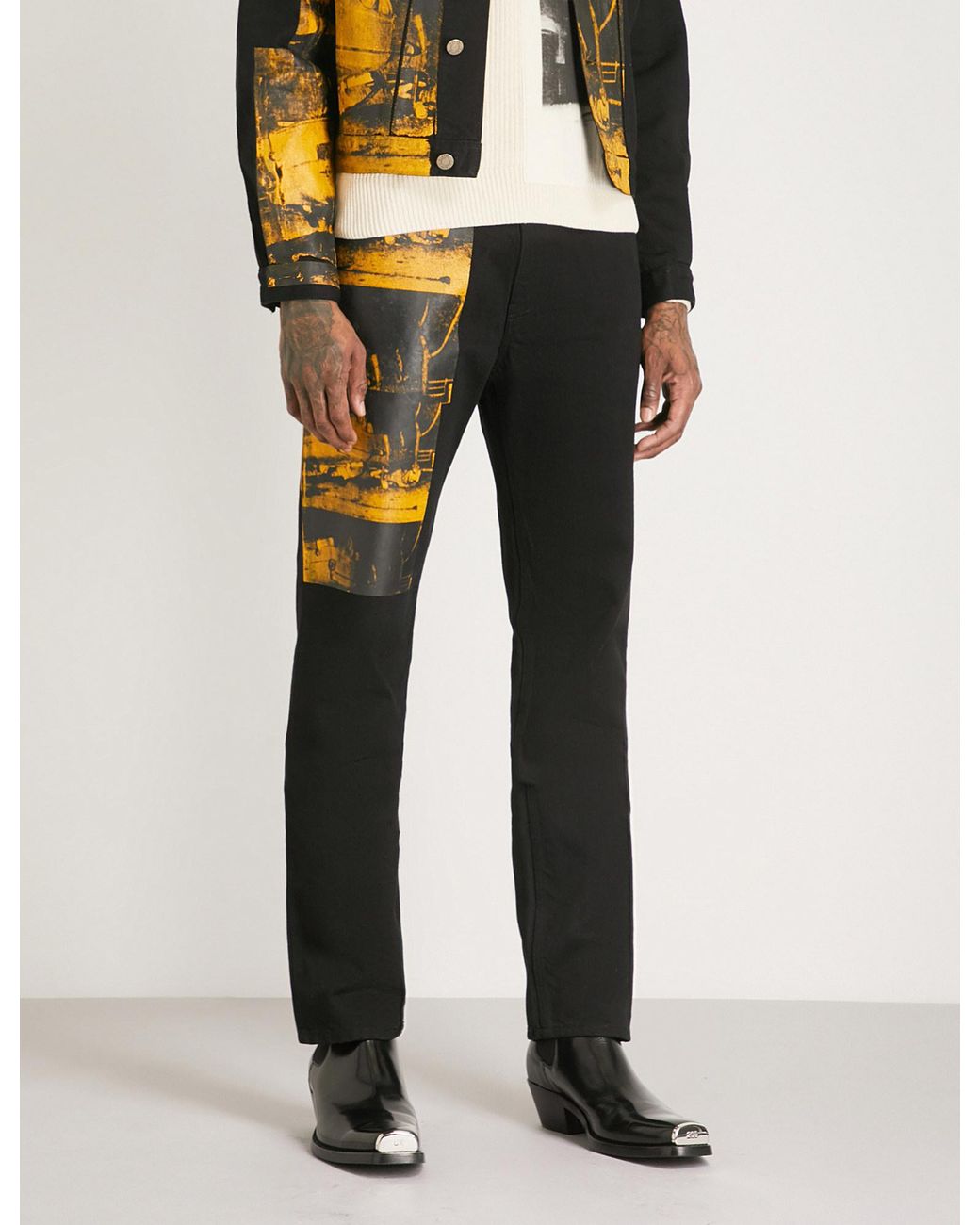 CALVIN KLEIN 205W39NYC Andy Warhol Print Relaxed-fit Straight Jeans Black Men | Lyst Canada