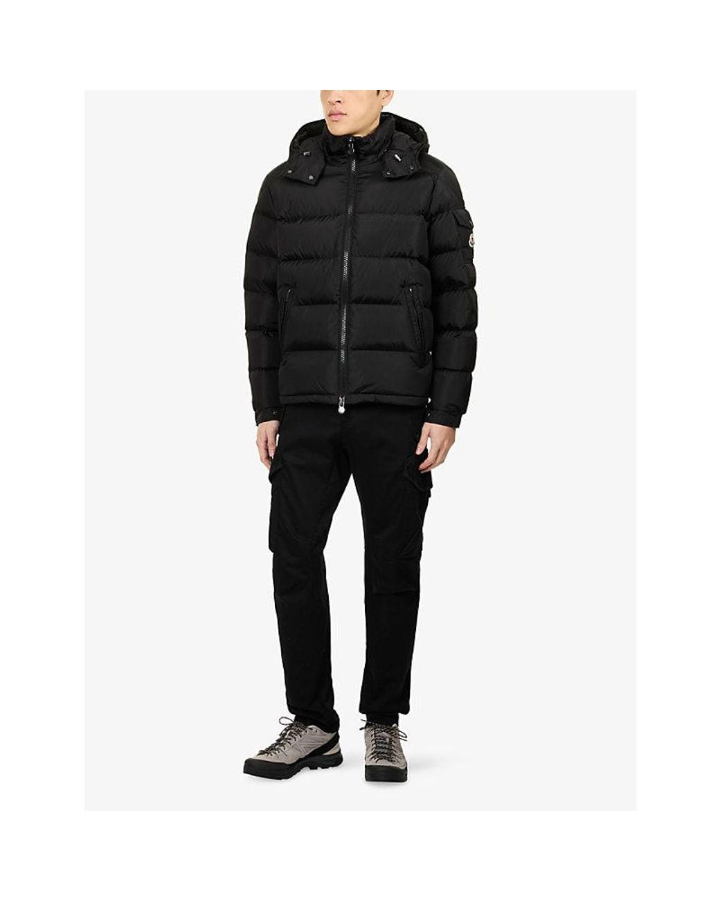 Moncler Black Maya Hooded Down Padded Jacket for men