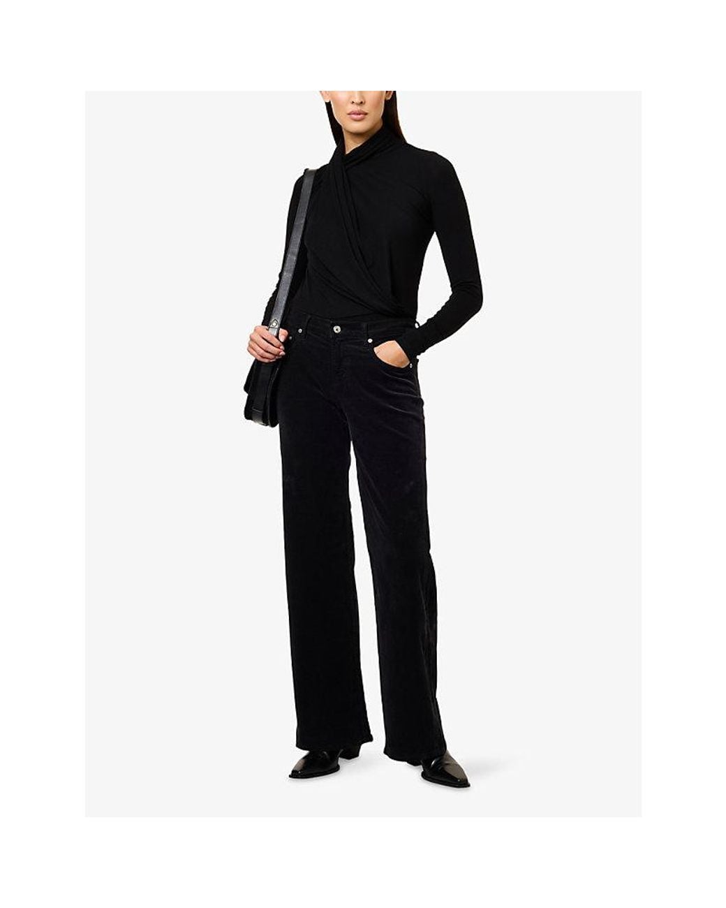 Citizens of Humanity Black Sculptural Stretch-Jersey Bodysuit