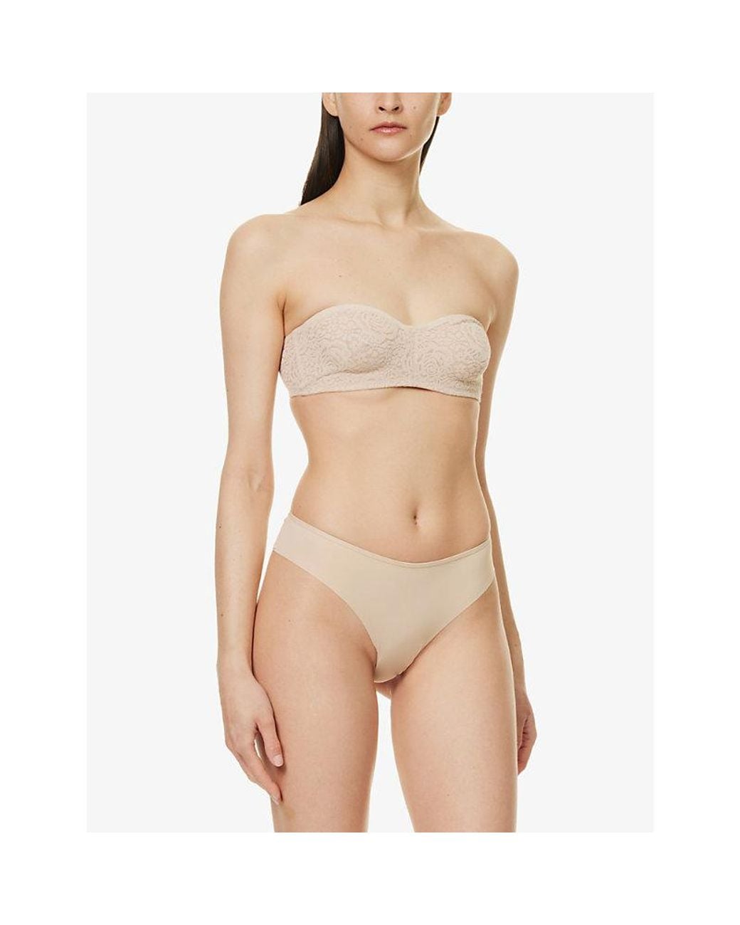Wacoal White Halo Stretch-Lace Strapless Bra