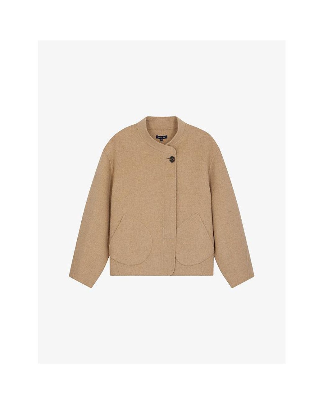 Soeur Natural Windsor Relaxed-Fit Wool-Blend Coat