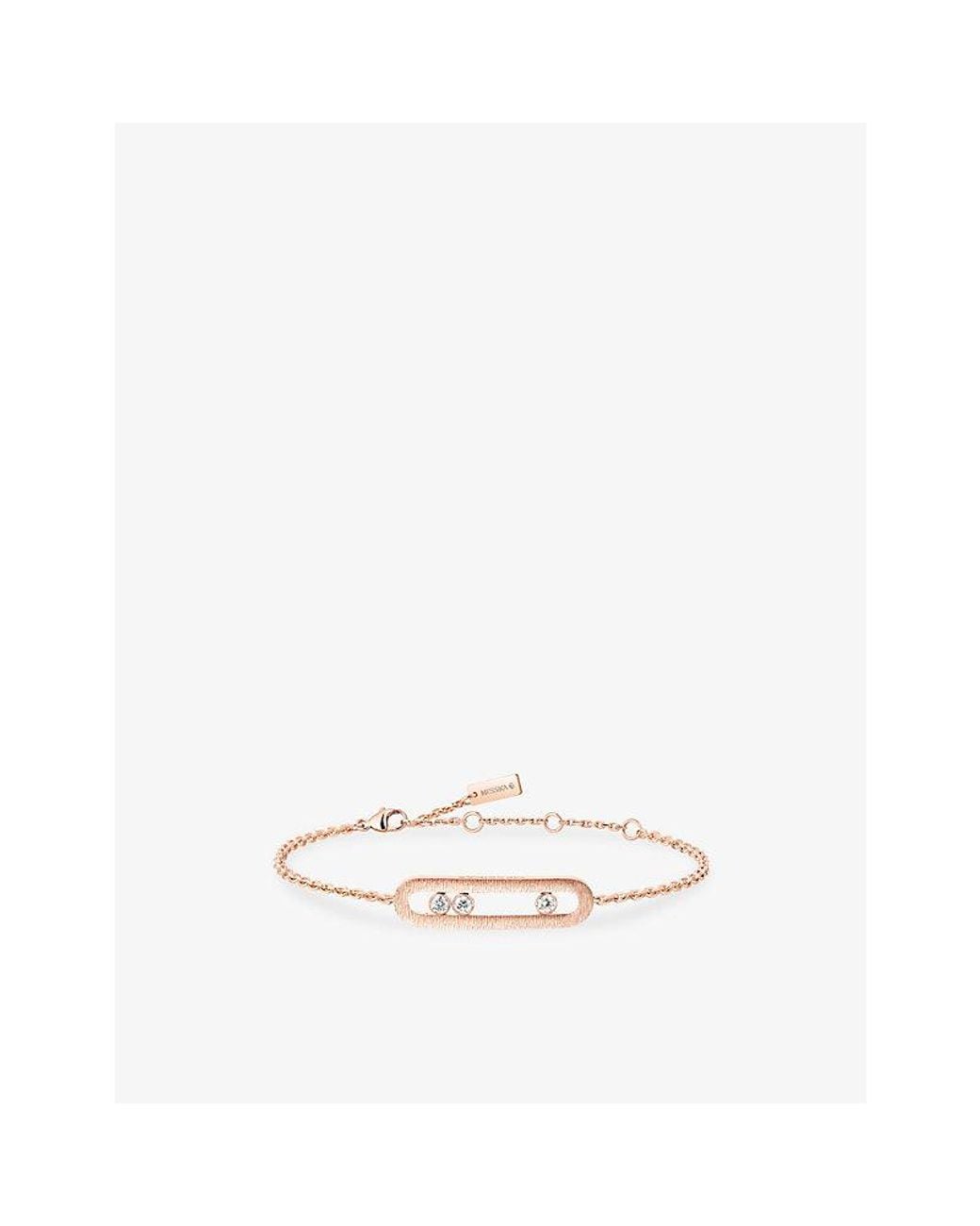 Messika White Move Classique Ciselé 18Ct And 0.20Ct Diamond Bracelet