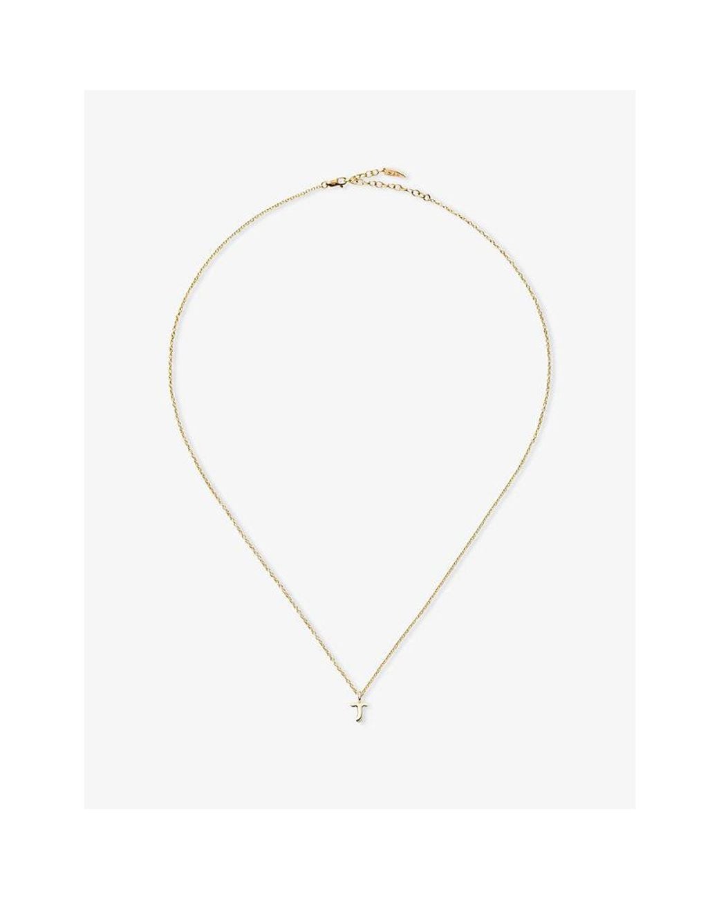 Missoma Metallic Initial A 14Ct Mini Pendant Necklace