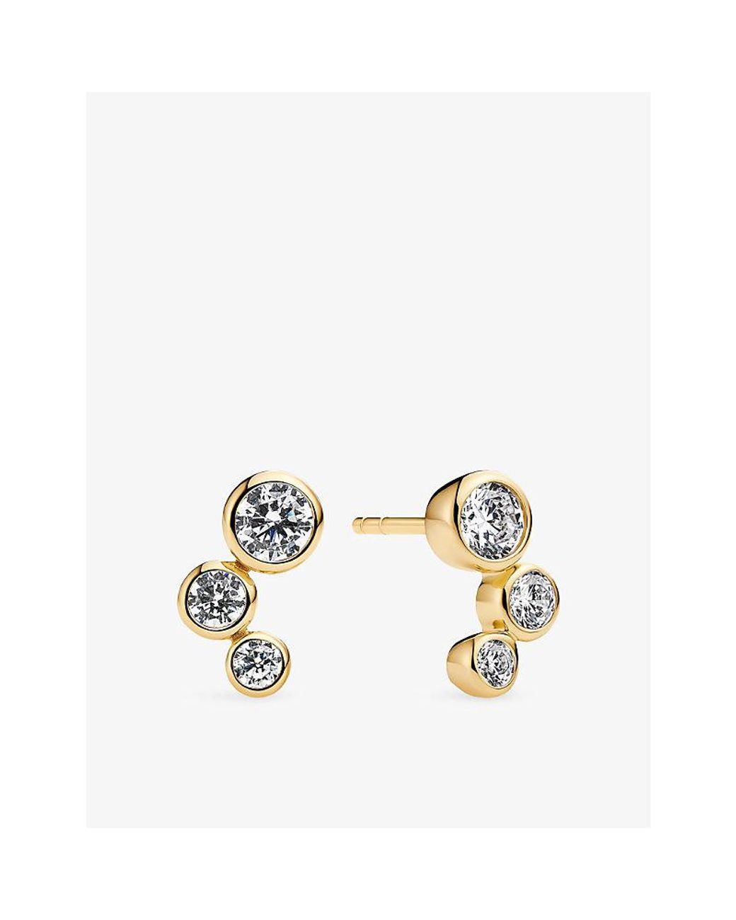 Sif Jakobs Metallic Sardinien Tre 18Ct-Plated Sterling And Cubic Zirconia Stud Earrings