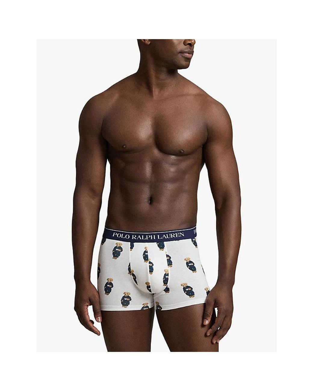 Polo Ralph Lauren Blue Branded-Waistband Pack Of Three Jersey Trunks for men