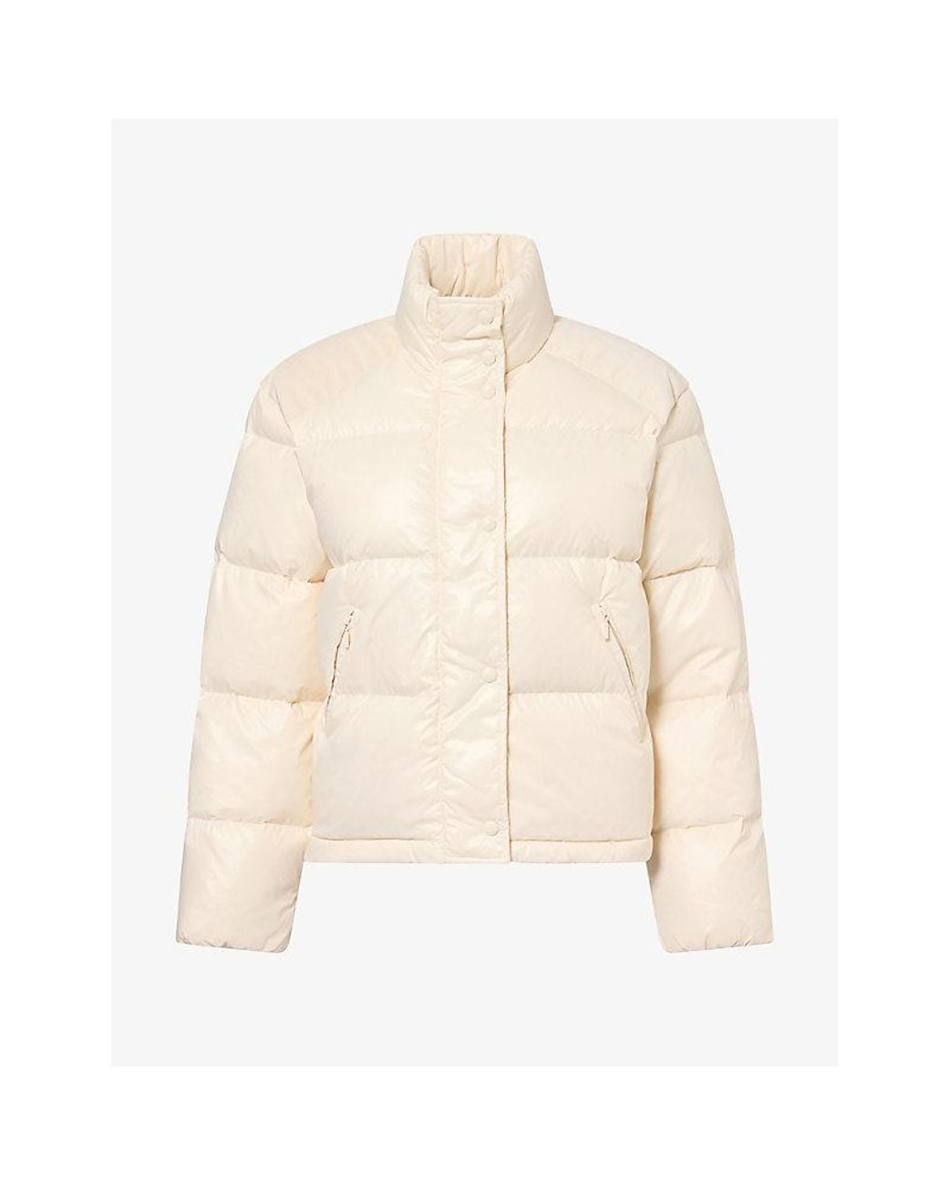 Sporty & Rich Natural Bold Mountain Nylon Puffer Coat