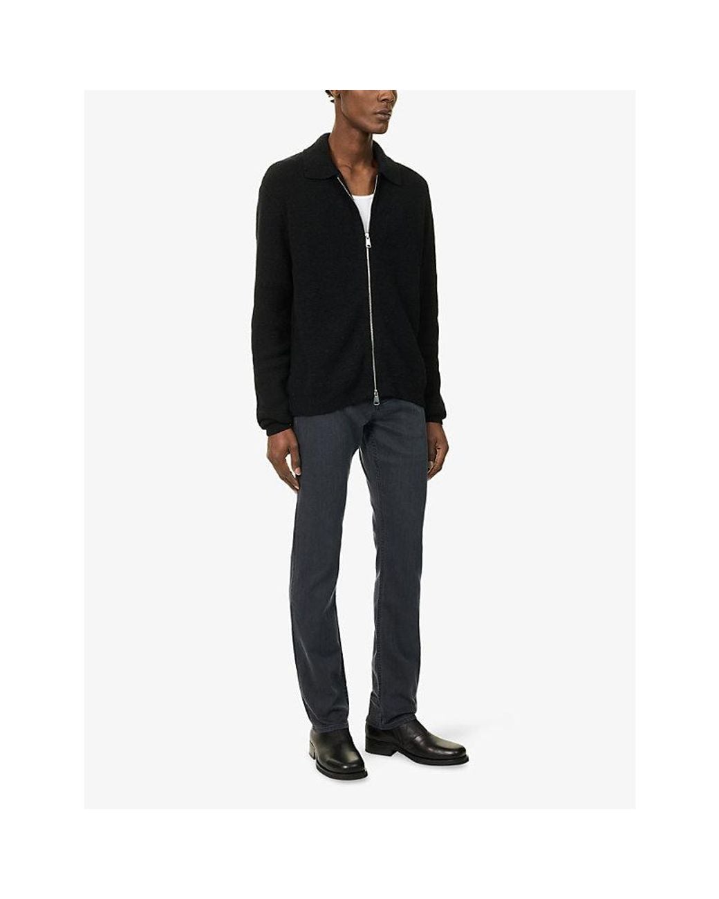 7 For All Mankind Blue Slim-Fit Straight-Leg Denim Jeans for men