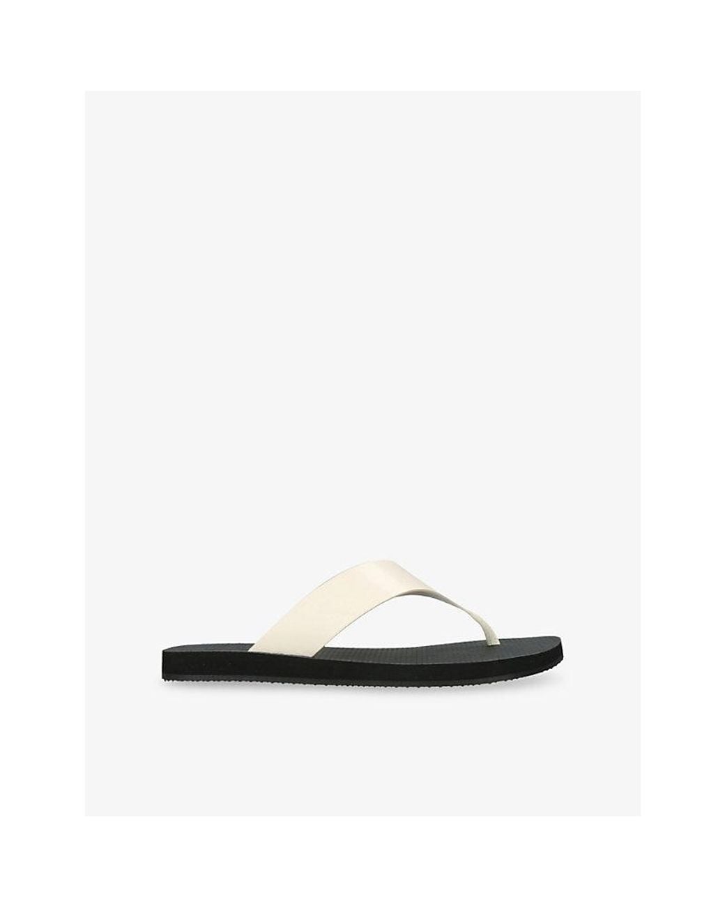 The Row Black Dune Classic Ginza Leather Sandals