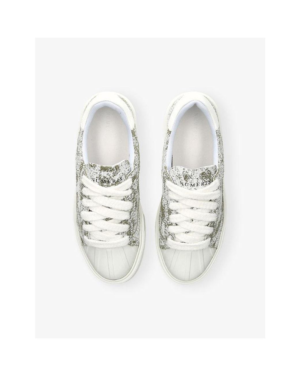 NUMERIS White Eclipse Leather Trainers for men
