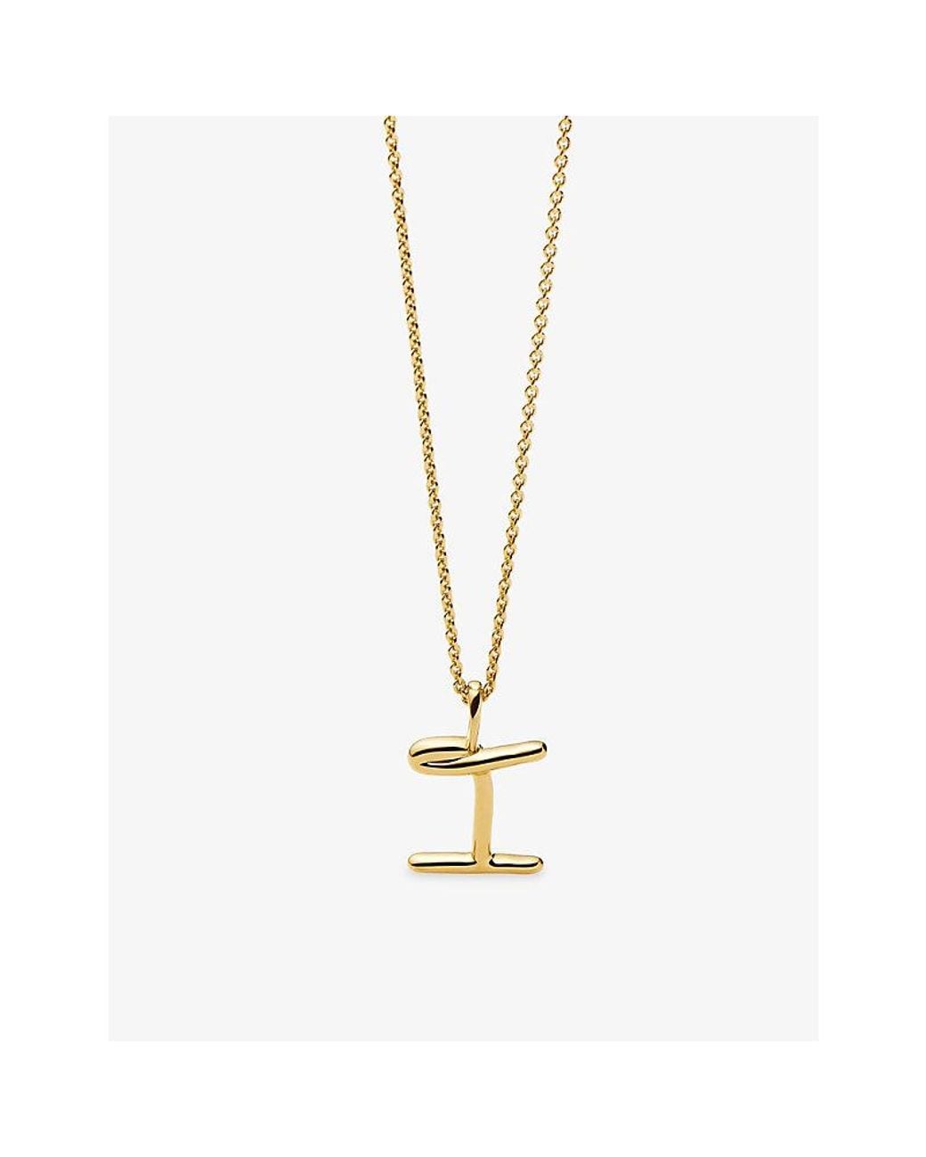 Missoma Metallic Curly Molten Mini Initial I 18Ct Vermeil Necklace