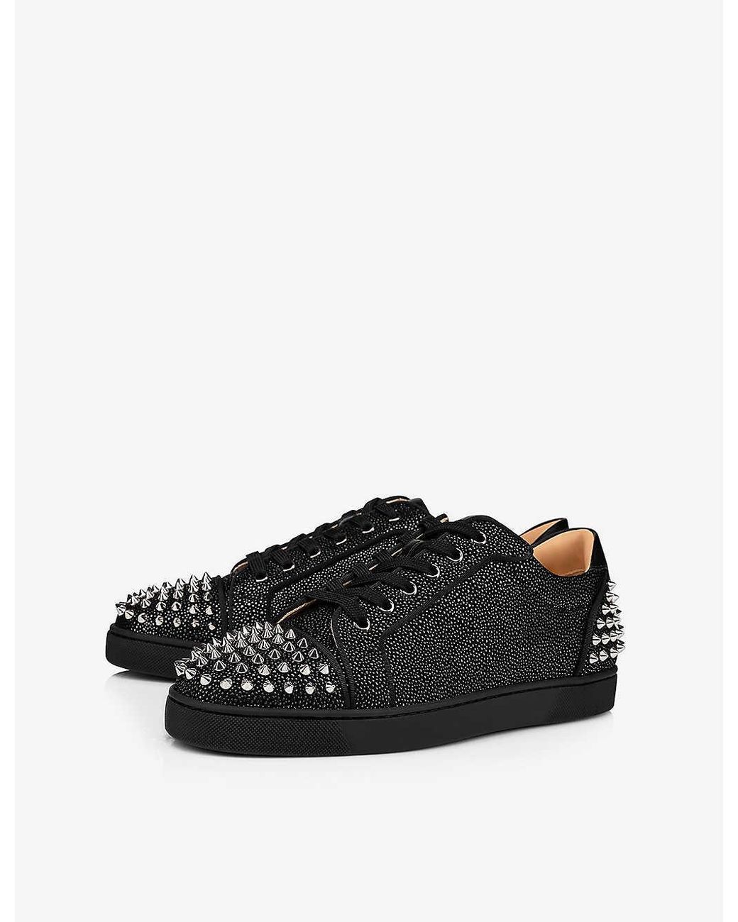 Christian Louboutin Seavaste 2 Flat Suede Cosmos Calf gg Bla in